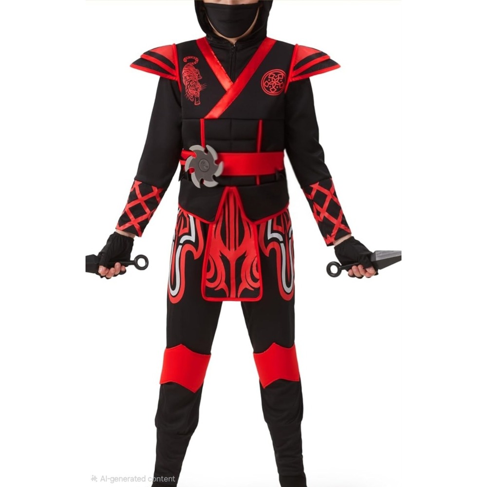 Halloween Costume, Cosplay, for Kids, Med(8-10). - Ninja Accessories Set
